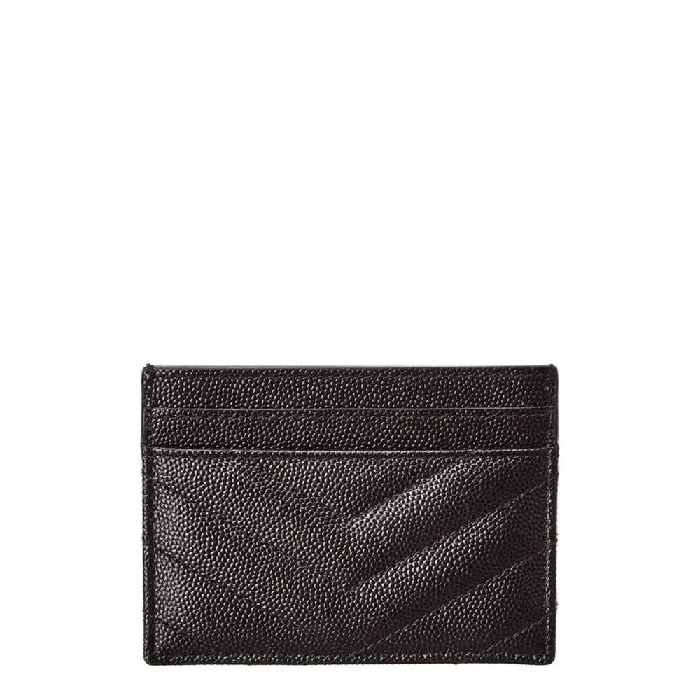 Saint Laurent Monogram Matelasse Grain De Poudre Embossed Leather Card Case, - Picture 2 of 3